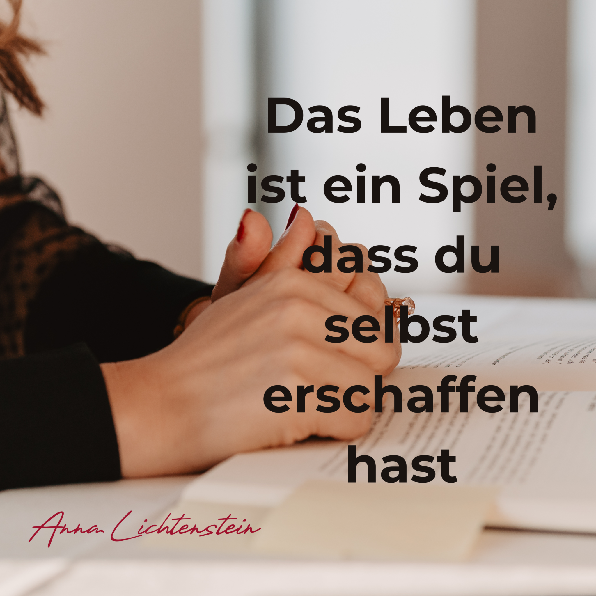 the nines – dein leben ist nur ein spiel Das Leben ist ein Spiel, das du selbst erschaffen hast! - Anna Lichtenstein